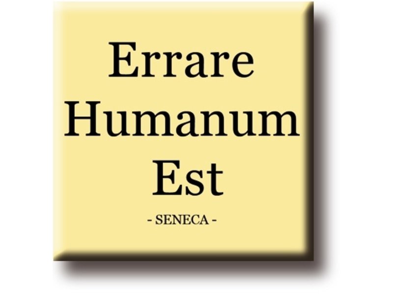 Kühlschrankmagnet, Seneca, Errare Humanium Est