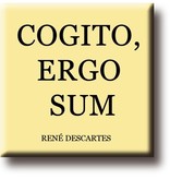 Aimant frigo, René Descartes, Cogito, Ergo Sum