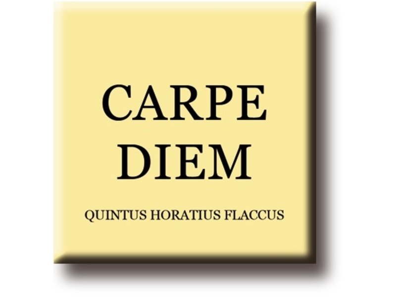 Aimant de réfrigérateur, Quintus Horatius Flaccus, Carpe Diem