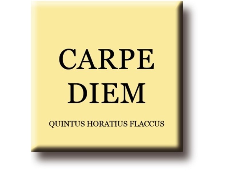 Imán de nevera, Quintus Horatius Flaccus, Carpe Diem