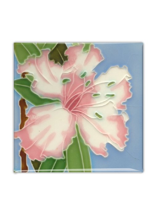 Fridge Magnet, Art Nouveau Tile, Pink Water Lily