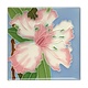 Fridge Magnet, Art Nouveau Tile, Pink Water Lily