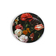 Spiegeltje, groot, Ø 80 mm,   Stilleven met bloemen, De Heem