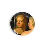 Espejo de bolsillo grande, Ø 80 mm Venus delante del espejo, Rubens