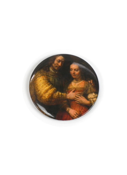 Spiegeltje, groot, Ø 80 mm,  Het Joodse Bruidje, Rembrandt