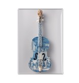 Aimant de réfrigérateur, violon bleu de Delft