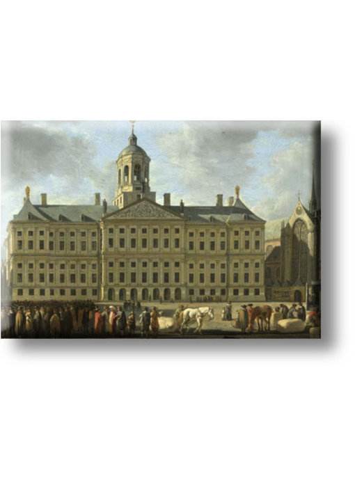 Fridge magnet, The City Hall on Dam Square, Berckheyde