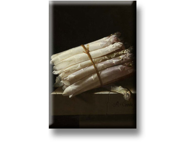 Aimant pour réfrigérateur, nature morte aux asperges, Coorte