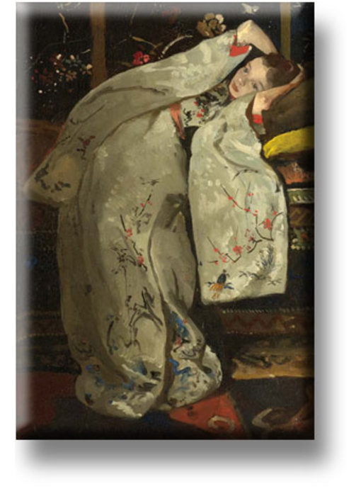 Kühlschrankmagnet, Mädchen in Weiß Kimono, Breitner