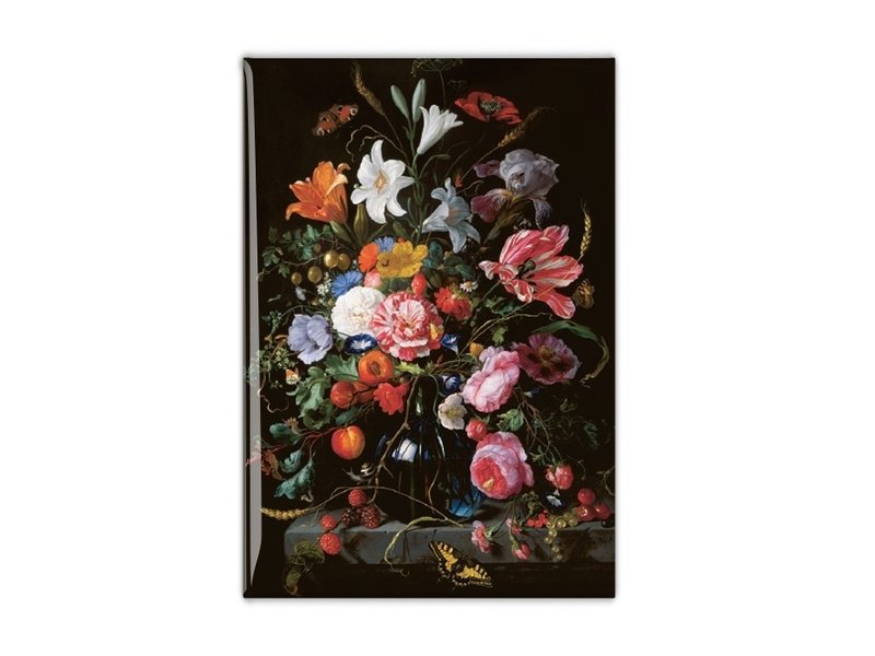 Imán de nevera, Bodegón con flores en un jarrón de vidrio, De Heem