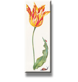 Aimant pour réfrigérateur, tulipe avec insectes