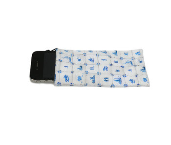 Phone Pocket, Delft Blue Tiles
