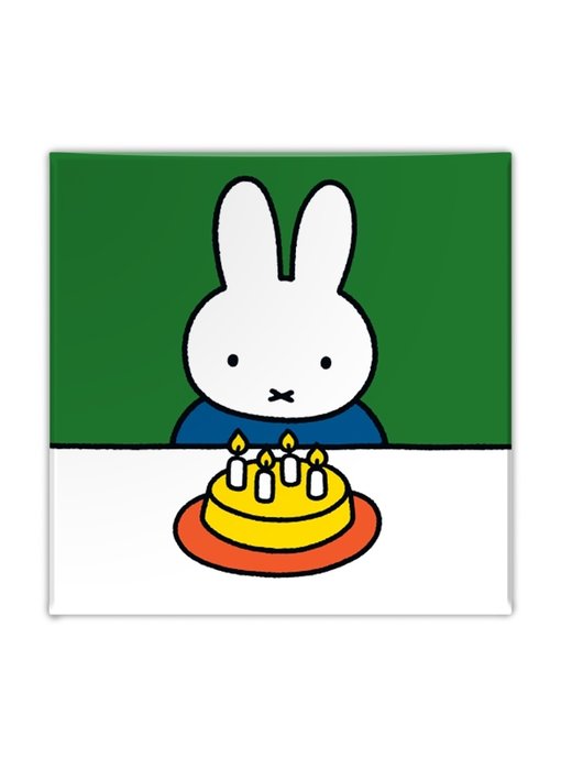 Fridge magnet, Miffy with cake