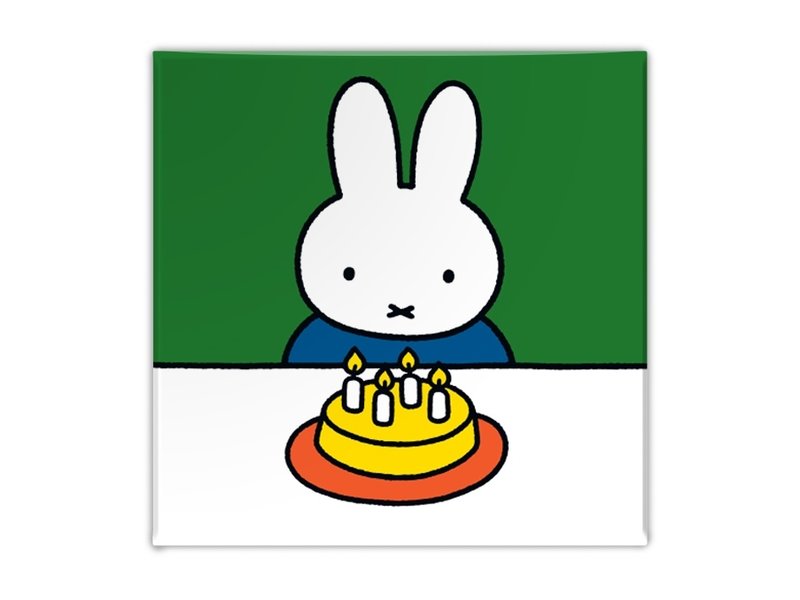 Imán de nevera, Miffy con pastel