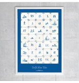 Poster, 50 x 70 cm, Delft blue tiles