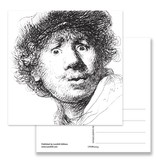 Carte postale, Autoportrait au look surpris, Rembrandt
