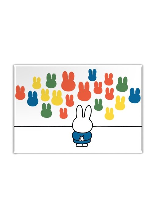 Kühlschrankmagnet, Miffy mit Kunst