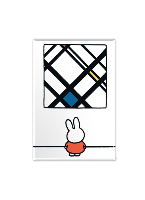 Magnet de réfrigérateur, Miffy avec Mondrian