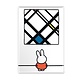 Kühlschrankmagnet, Miffy mit Mondrian