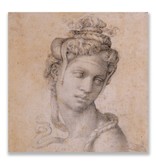 Ansichtkaart, Cleopatra, Michelangelo ,Half Length Figure of Cleopatra