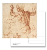 Ansichtkaart, Studies voor de Libische sybille, Michelangelo