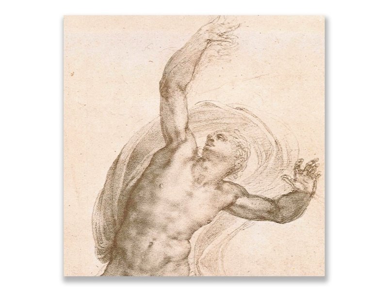 Ansichtkaart, De opgestane Christus, Michelangelo, ca 1532