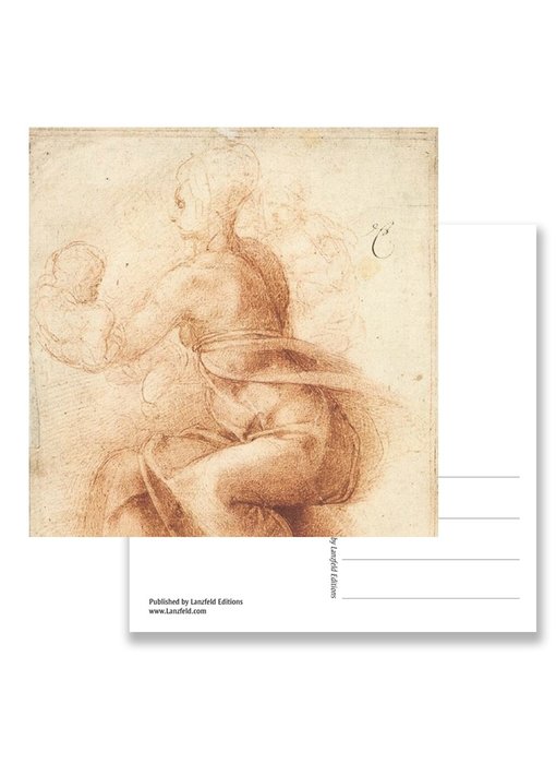 Carte postale, mère et enfant, Michelangelo