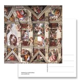 Carte postale, détail Chapelle Sixtine, Michel-Ange