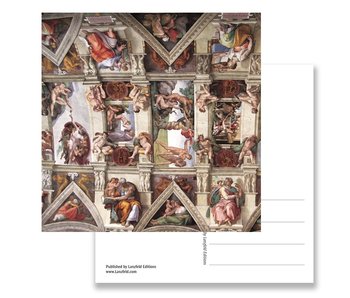 Carte postale, détail Chapelle Sixtine, Michel-Ange