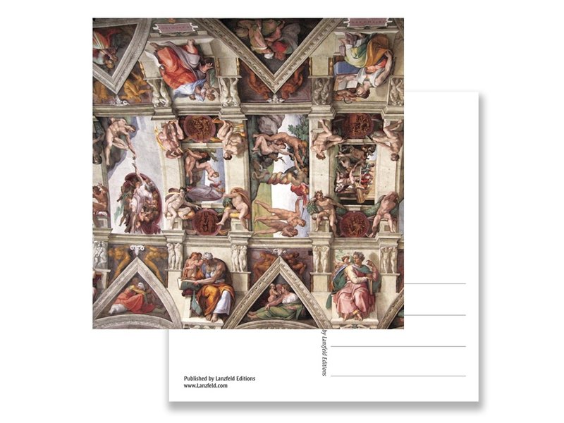 Postcard, Detail from ceiling Sistine Chapel, Michelangelo