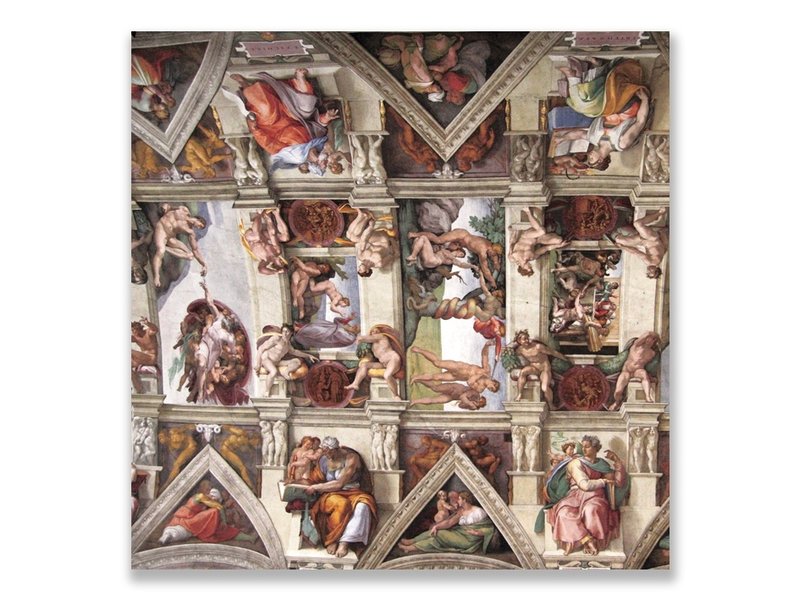 Postcard, Detail from ceiling Sistine Chapel, Michelangelo