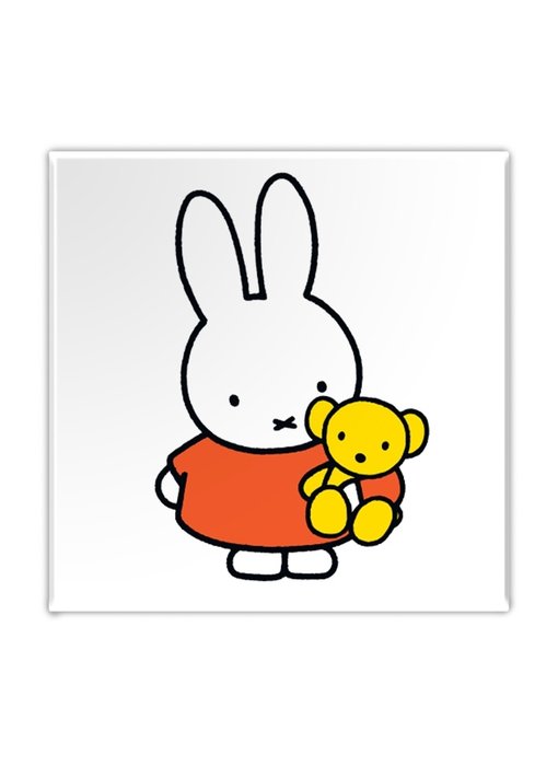 Imán de nevera, Miffy con osito de peluche