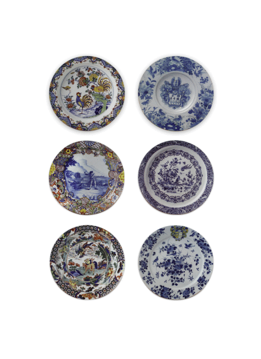 Coasters, Delft Blue Plates,  Rijksmuseum