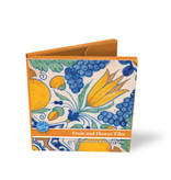 Porte-cartes, Carré, carreaux bleu Delft, Fruits et fleurs