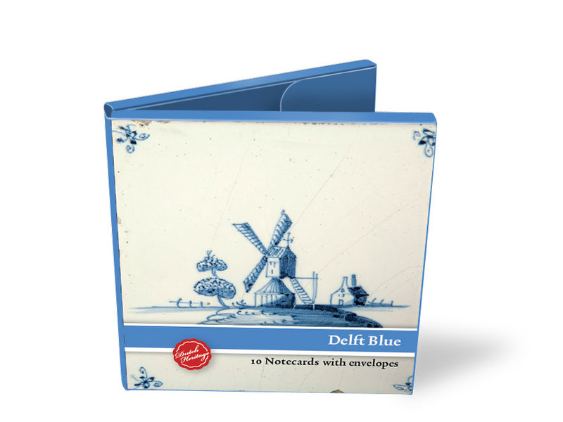 Card Wallet, Square, Delft Blue Tiles