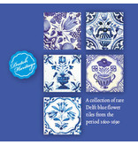 Card Wallet, Square, Delft Blue Flower Tiles
