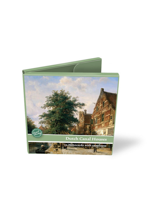 Porte-cartes, lot de 10 cartes, maisons du canal hollandais