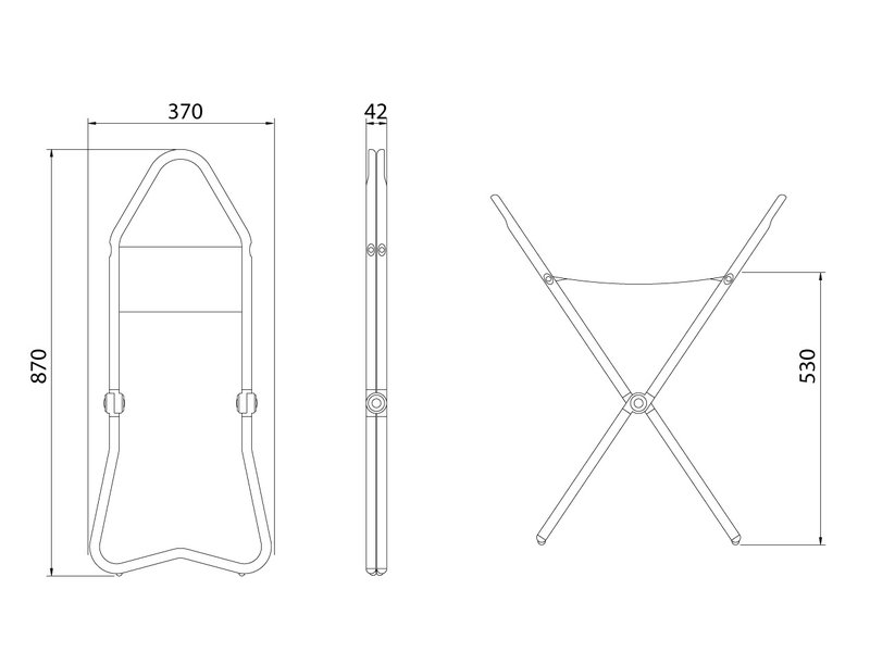 Silla de museo 87 x 37 x 4,2 cm