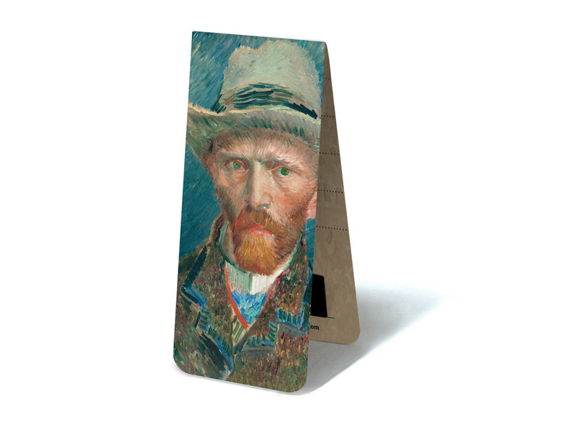 Magnetic Bookmark, Self Portrait with hat, Van Gogh