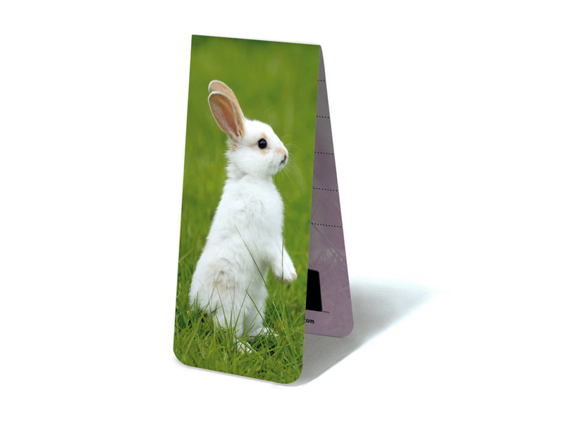 Magnetic Bookmark, White Little Rabbit