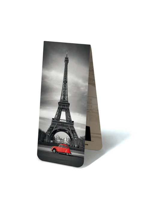 Magnetic Bookmark, Eiffel Tower, with red 2cv