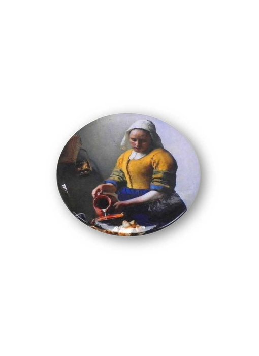 Pocket Mirror, Small, Ø 60 mm ,The Milkmaid, Vermeer