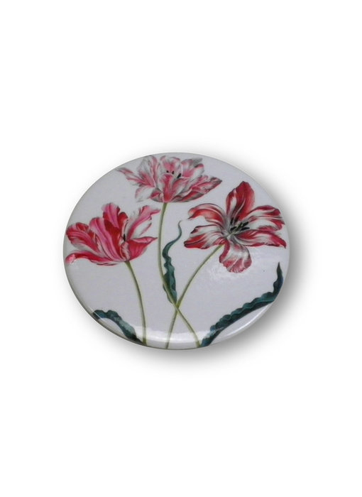 Pocket Mirror, Small, Ø 60 mm, Three Tulips, Merian