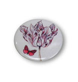 Pocket Mirror , Ø 60 mm, Marrel, Tulip with butterfly