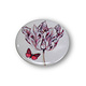 Pocket Mirror W, Ø 60 mm, Marrel, Tulip with butterfly