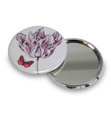 Pocket Mirror , Ø 60 mm, Marrel, Tulip with butterfly