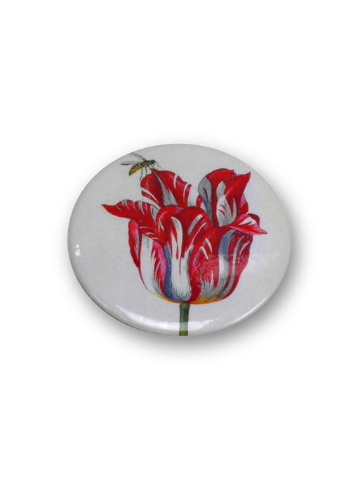 Pocket Mirror , Ø 60 mm, Marrel, Tulip with Bee