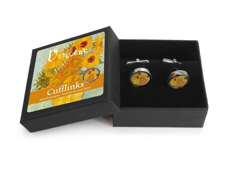 Cufflinks, Sunflowers, Vincent van Gogh