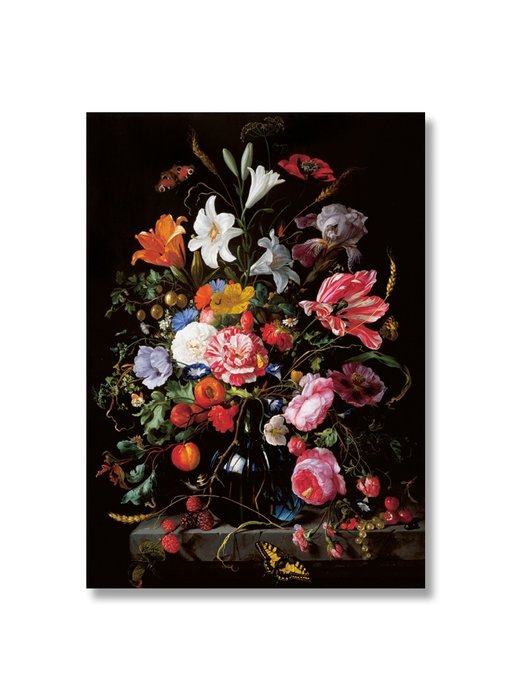 Plakat, 50x70, De Heem, Vase mit Blumen