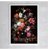 Plakat, 50x70, De Heem, Vase mit Blumen